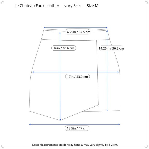 SOLD | NWT Le Chateau Ivory Faux Leather Mini Skirt - Picture 12 of 16